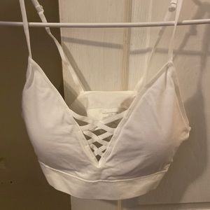 No boundaries xl white bralette